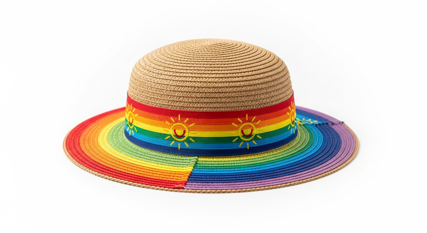 레인보우 메시 캡